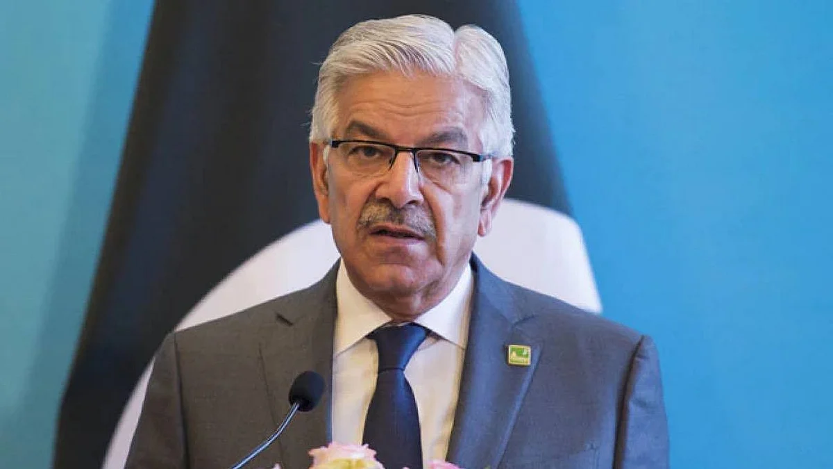 Defence minister Khawaja Asif.