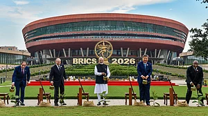 BRICS leaders plant great banyan tree saplings on day 1 of summit.