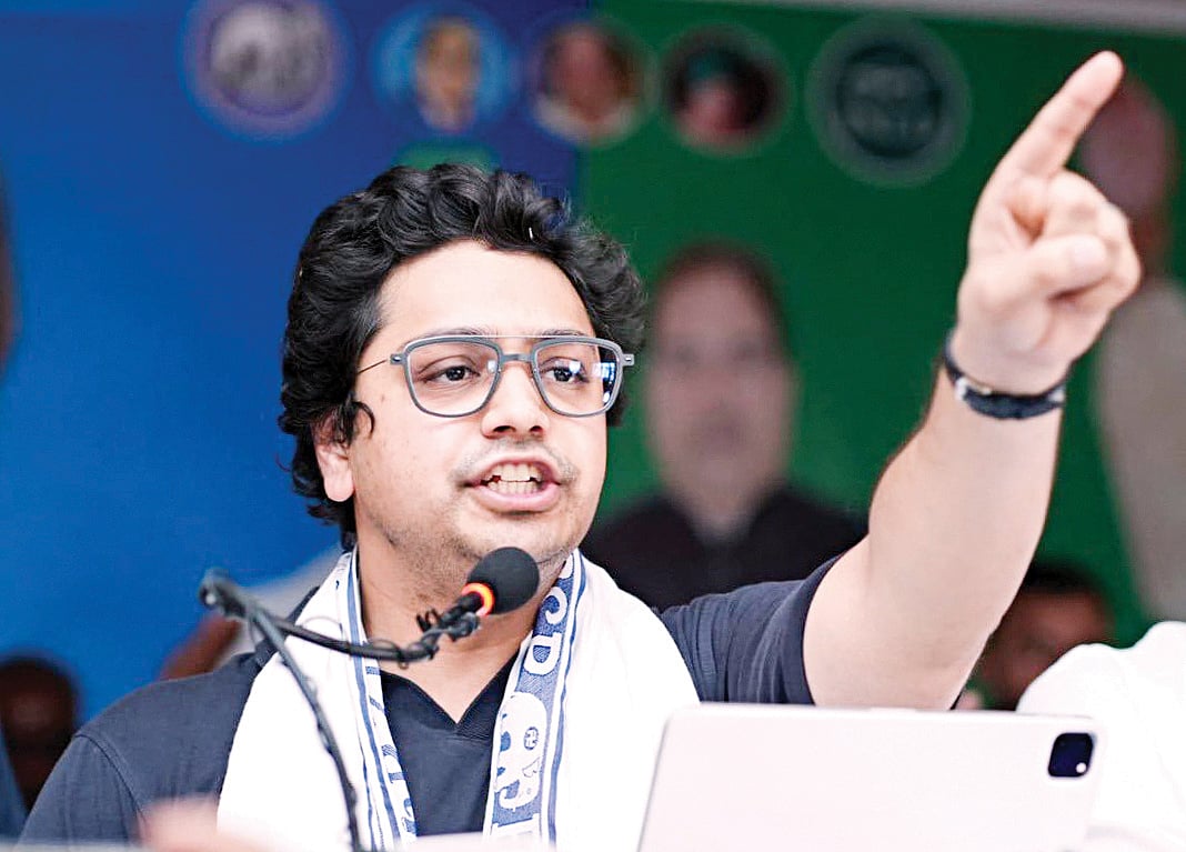 Akash Anand at a public meeting