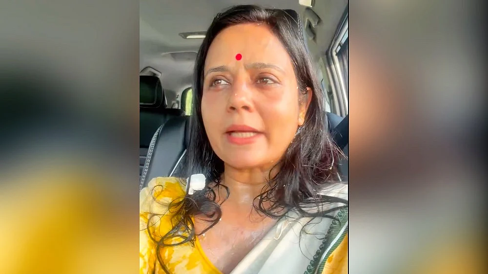 Screenshot from video posted by Mahua Moitra