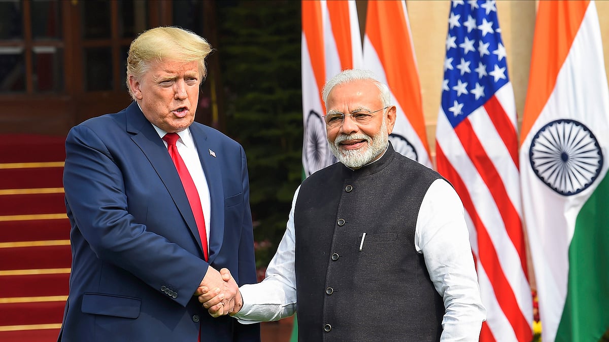 PM Modi, right, with US President Trump, in this file image from 2020.