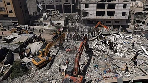 About 100 displaced people lived in the collapsed building, residents say.