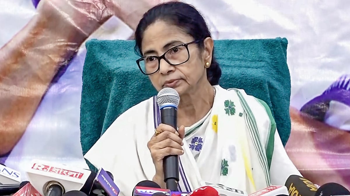 Mamata Banerjee at the press conference in Kolkata, 18 Sep