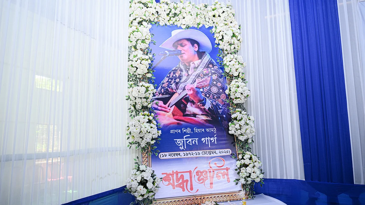 Visitors sang Garg’s songs and paid their respects at Zubeen Kshetra