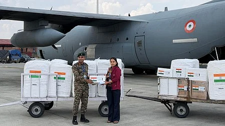 An earlier Indian flight carried tunnel rescue equipment and forensic supplies