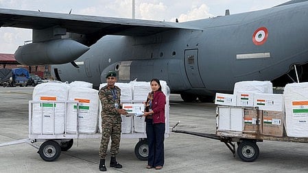 An earlier Indian flight carried tunnel rescue equipment and forensic supplies