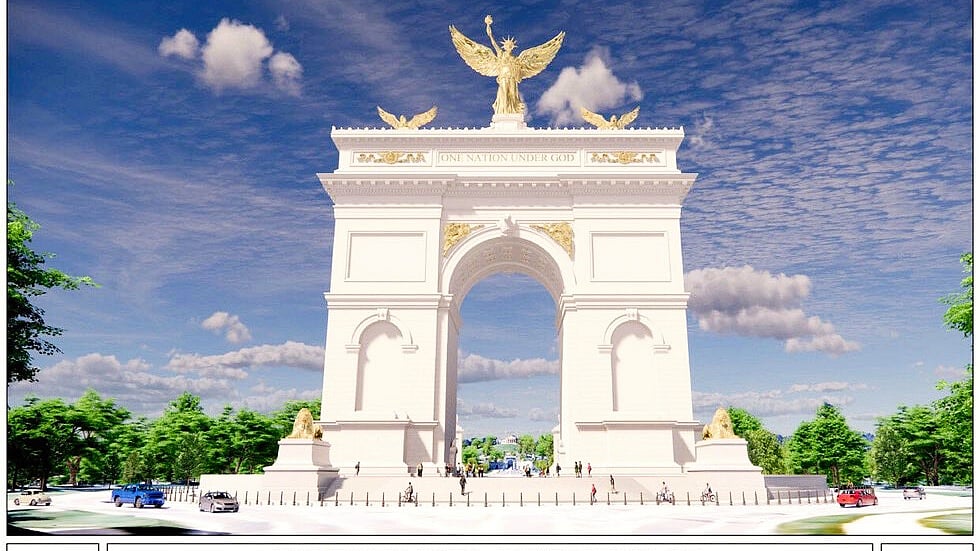 A prototype of the 'Trump arch'