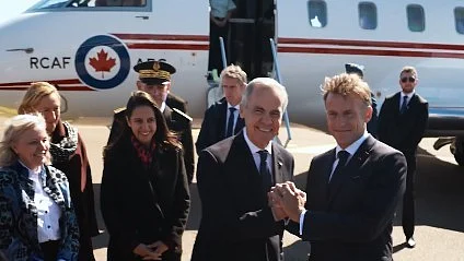 Macron says France and Canada will strengthen cooperation in fisheries, security and energy.