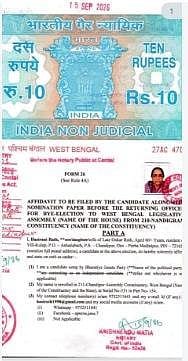 Are typographical errors accepted in affidavit by Election Commission?