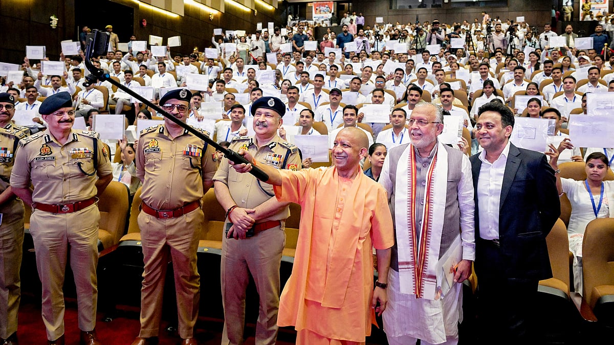 Yogi Adityanath distributes appointment letters to candidates for various policing posts, 20 Sep