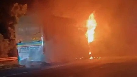 Preliminary report says the bus was carrying a large amount of luggage, including bags on its roof.