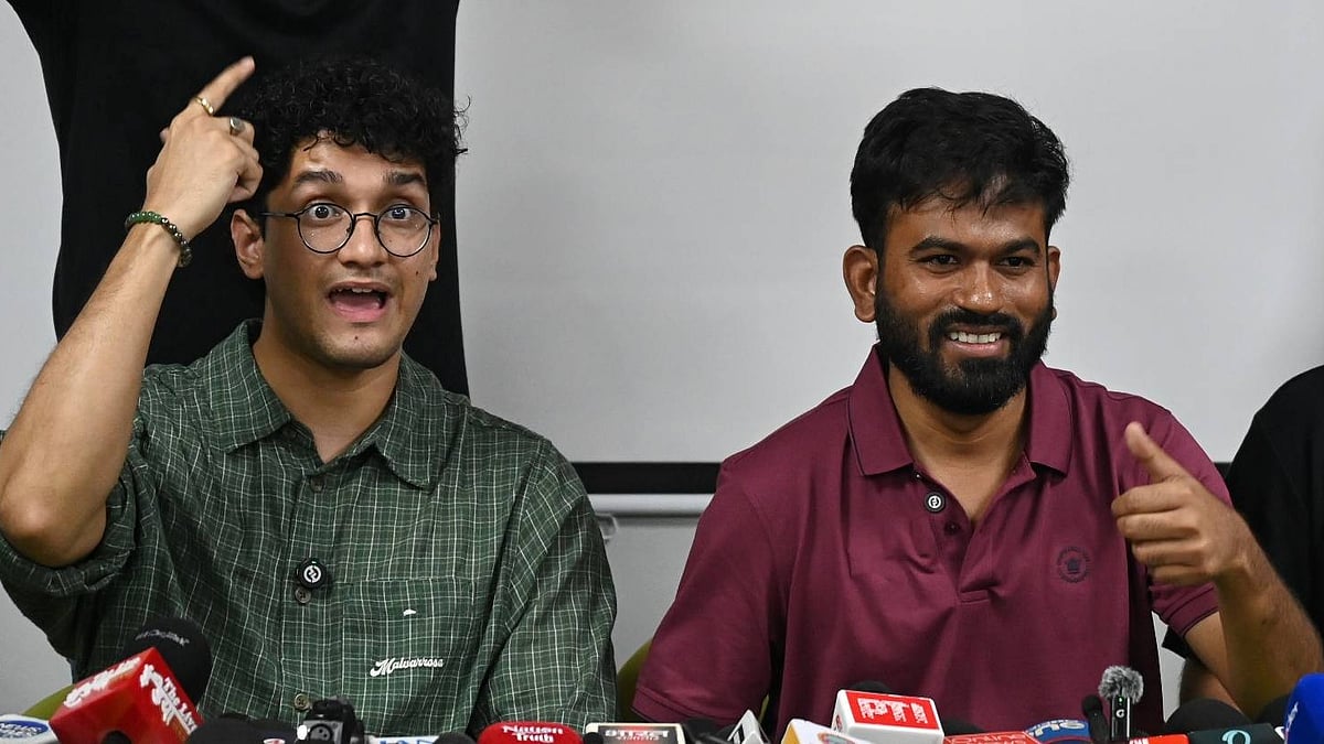CJP founder Abhijeet Dipke during a press conference in New Delhi.