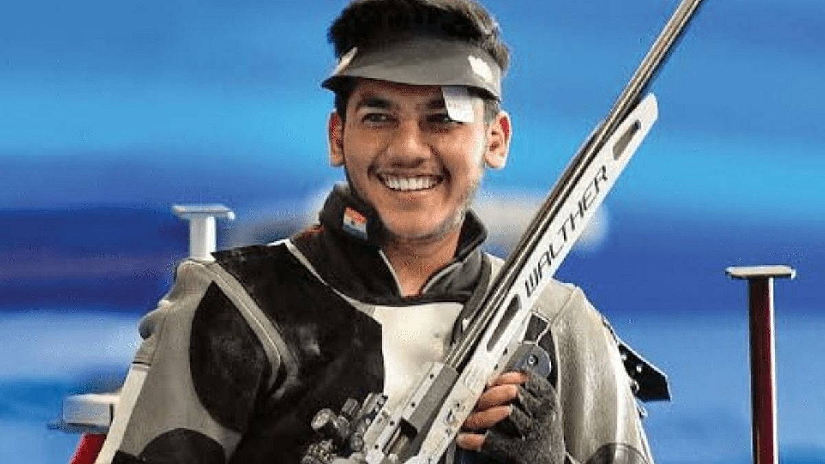 Indian shooter Aishwary Pratap Singh Tomar in Chengdu, China.