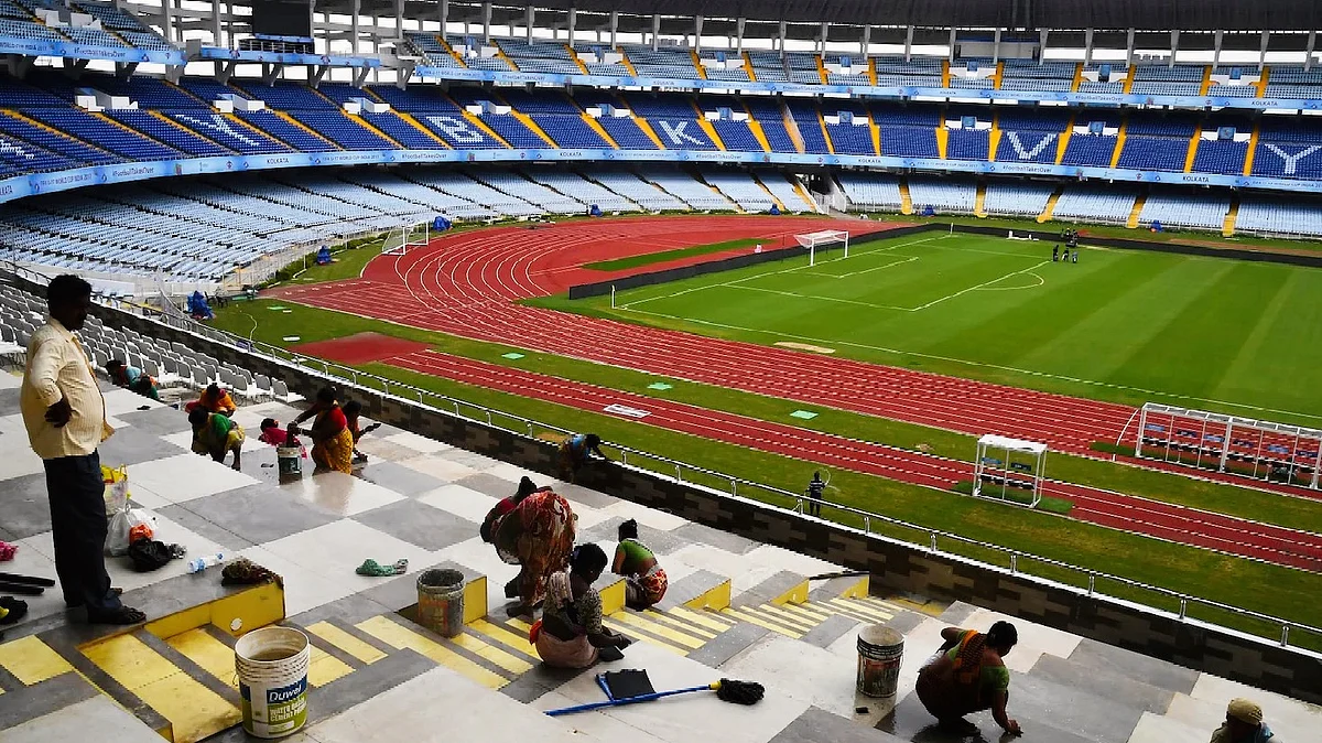 All dressed up: Salt Lake Stadium gets ready for twin friendlies