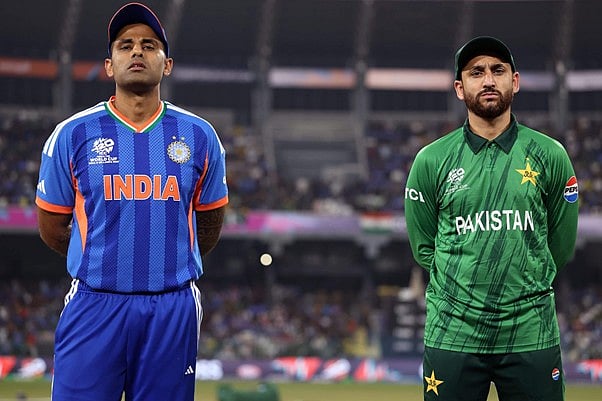 Cold vibes: Suryakumar Yadav & Salman Ali Agha before World T20 game