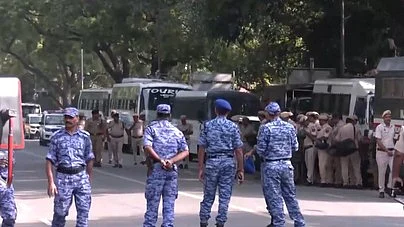 Restrictions prohibit gatherings of five or more people, processions, demonstrations.