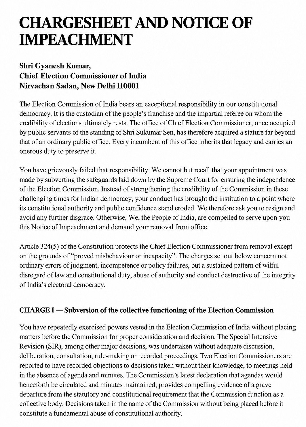ECI barricaded as civil society reps seek to serve ‘impeachment’ notice on CEC