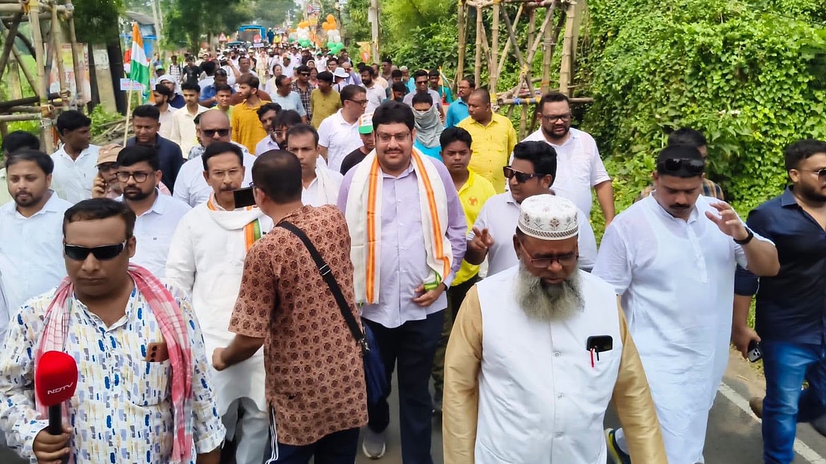 A Congress campaign rally in Nandigram