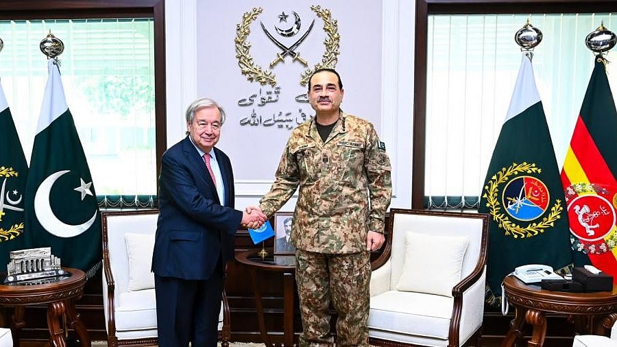 Guterres met Munir at the General Headquarters in Rawalpindi.