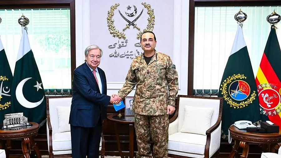 Guterres met Munir at the General Headquarters in Rawalpindi.