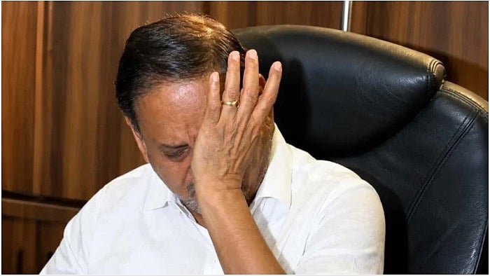 A tearful Humayun Kabir speaks to the press