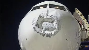 The aircraft radome sustained serious damage