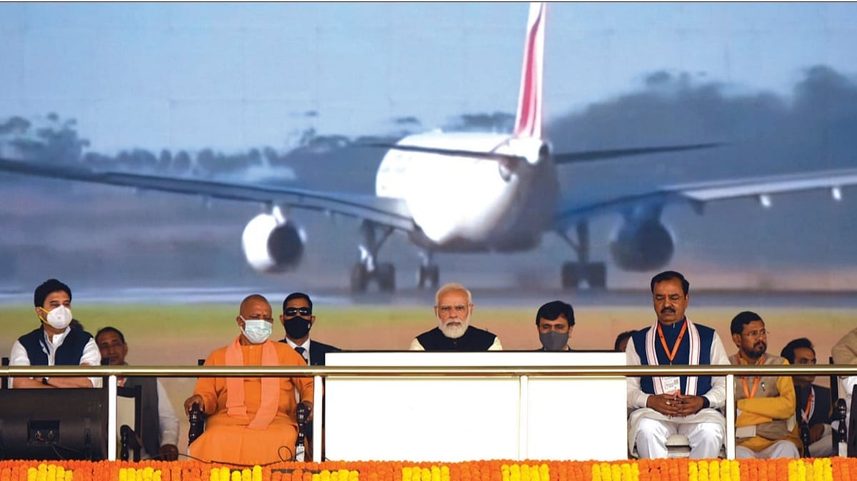 Foundation stone-laying ceremony for the Noida International Airport at Jewar, Uttar Pradesh.