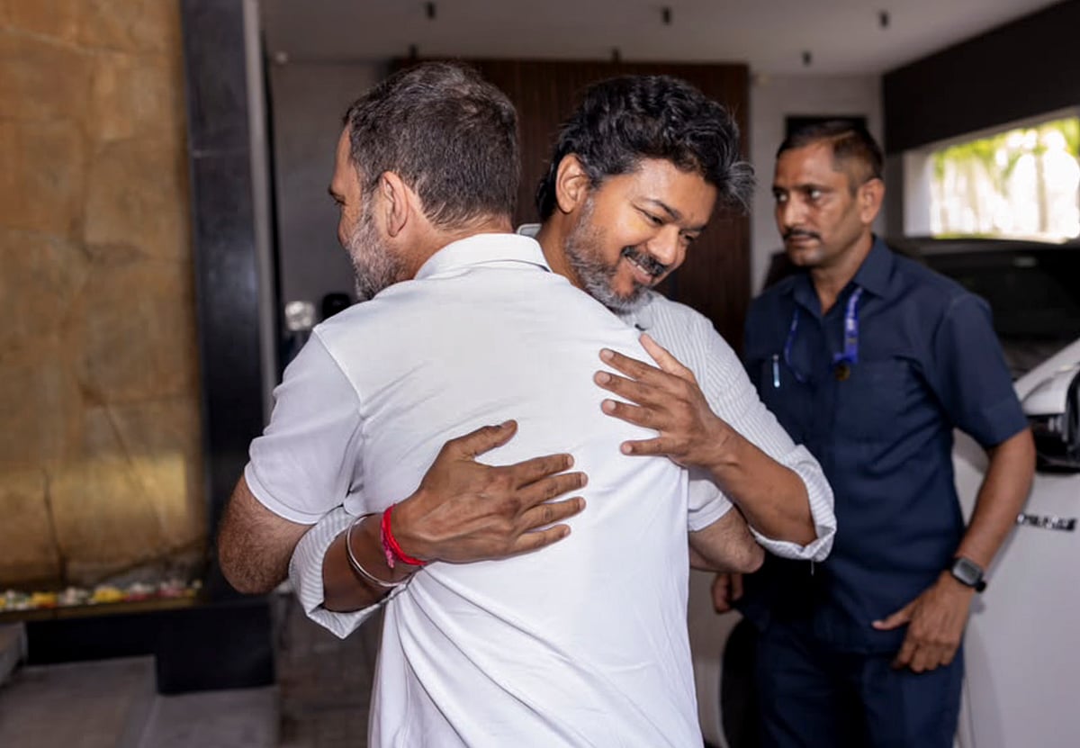Rahul Gandhi meets Tamil Nadu CM Vijay, discusses political cooperation