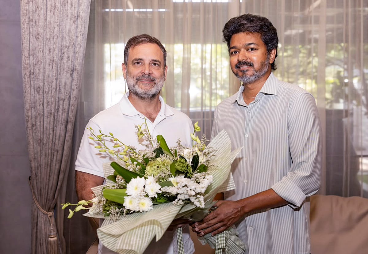 Rahul Gandhi meets Tamil Nadu CM Vijay, discusses political cooperation