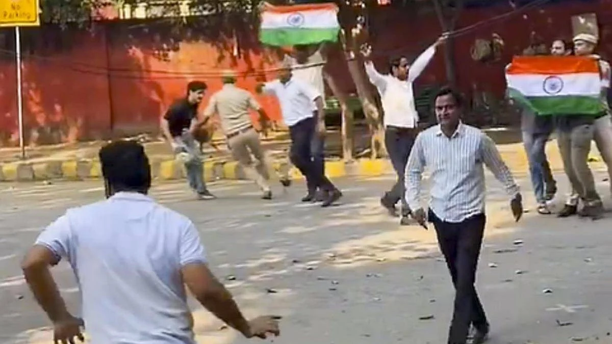 Opposition protest at Jantar Mantar.
