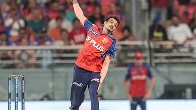 Yuzvendra Chahal in action for Punjab Kings in IPL.