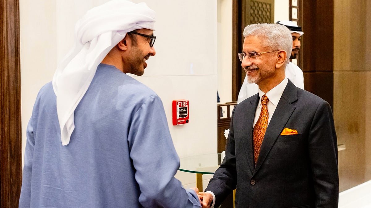 S. Jaishankar meets UAE deputy PM Sheikh Abdullah bin Zayed Al Nahyan, in Abu Dhabi, 15 Oct
