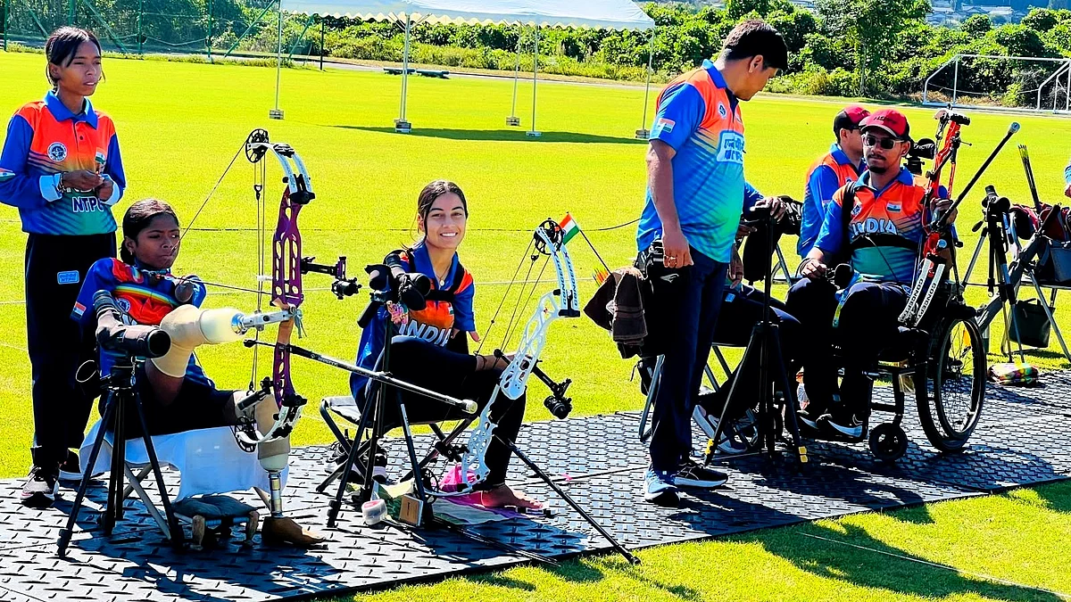Para archer Sheetal Devi (third left) will be one of India's main medal hopes