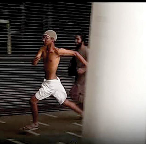 Gandhi returned to the streets, only to discover that civil disobedience still came with a chase scene. The costume preached non-violence; the sprint suggested the police were in no mood for a history lesson.