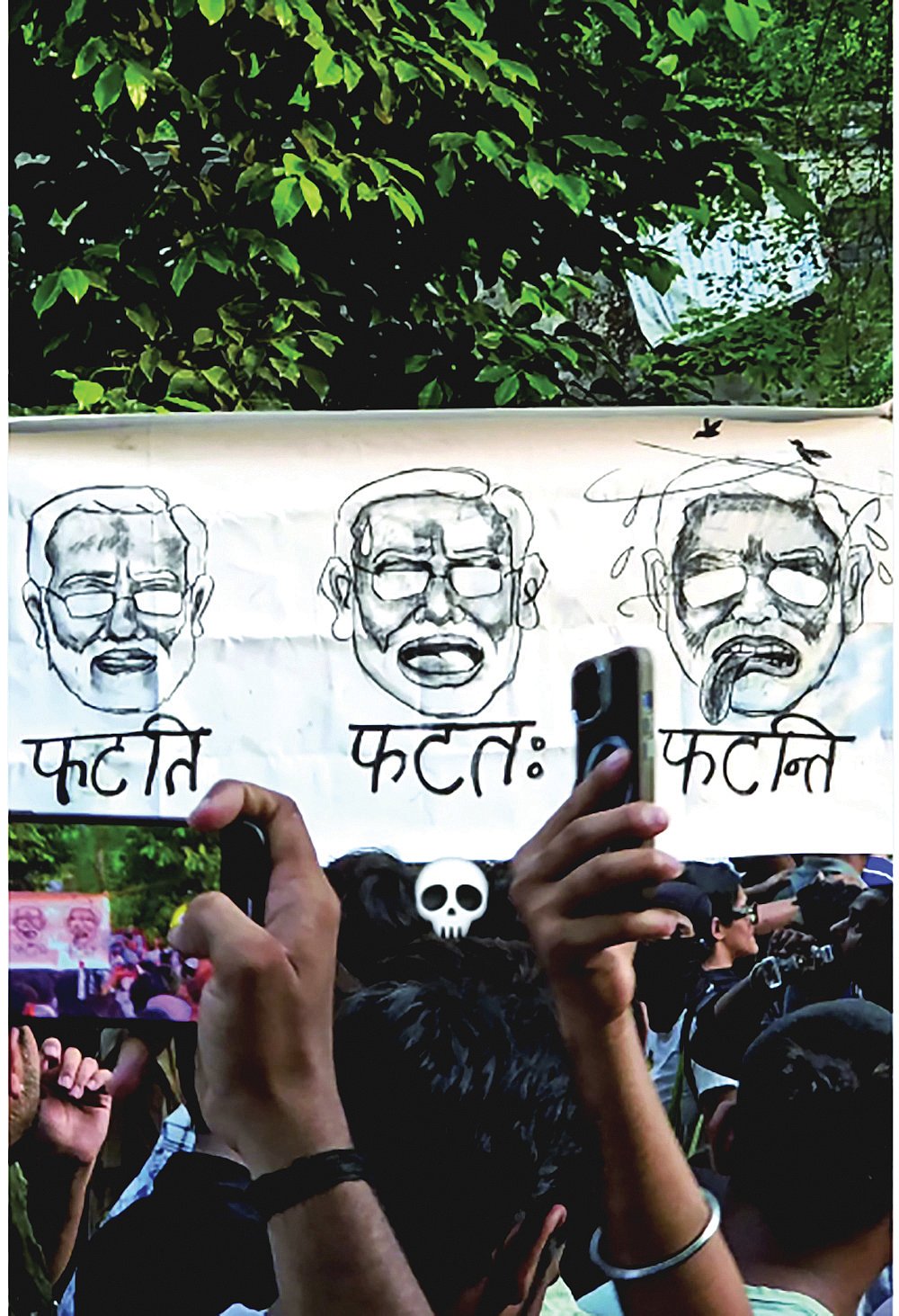When the system won’t make sense, sometimes the protest speaks in its own language. Slogans are the poetry of the masses, they say.