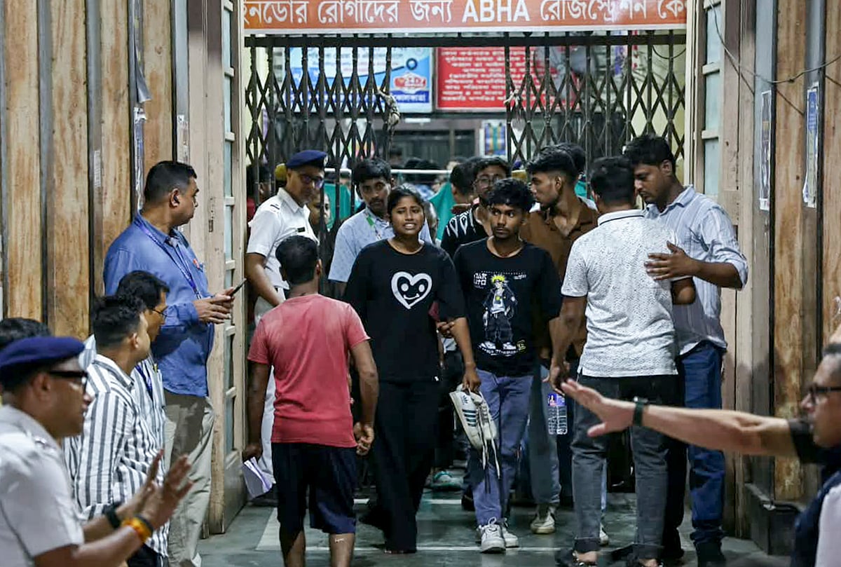 Family members of the deceased gather at the hospital