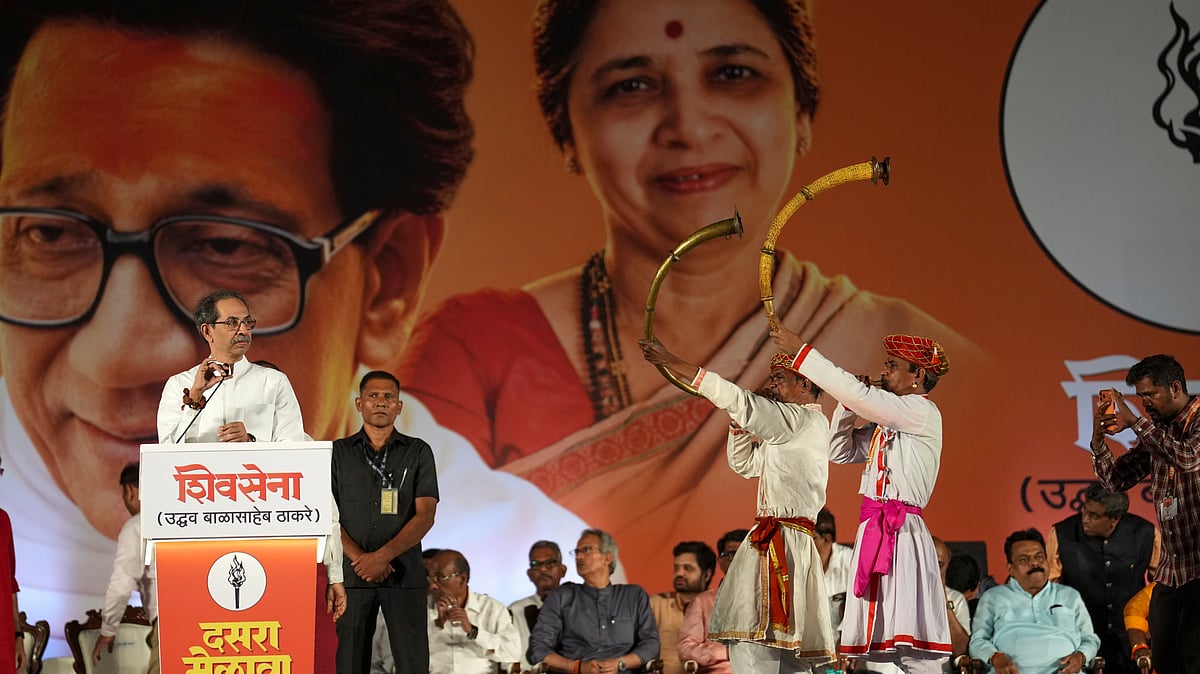 Shiv Sena (UBT) chief Uddhav Thackeray at Dussehra rally in Mumbai 