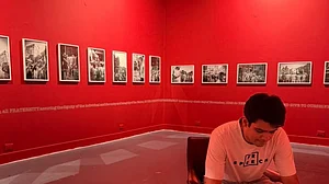 The exhibition is scheduled to continue through Sunday.
