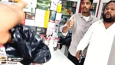 Parvinder Singh ‘Jhota’ (off camera) minutes before he was shot dead