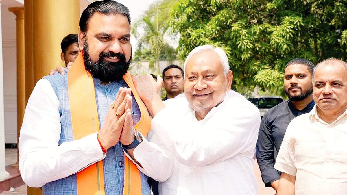 Nitish Kumar with Bihar chief minister Samrat Choudhary