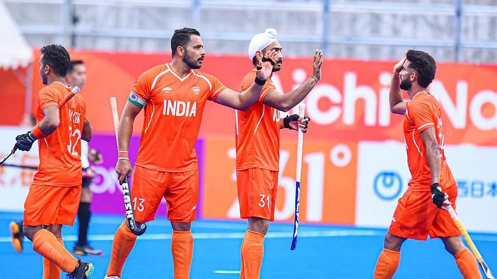 Harmanpreet Singh (second left) cannot wait to play in front of his home crowd, family.