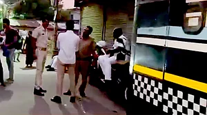 Police presence at the spot after the incident