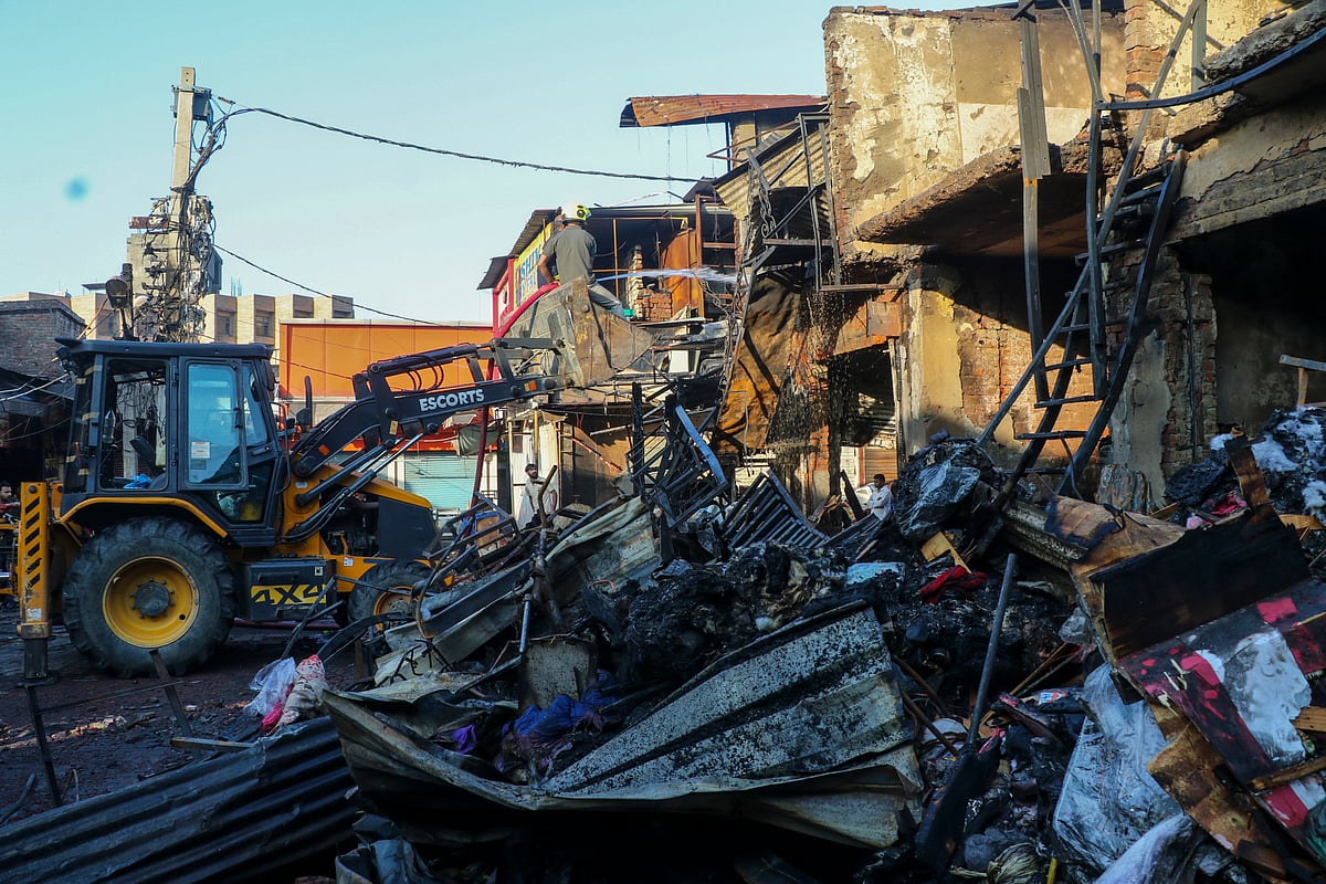 Most of the affected shops sold food supplies, dry fruits and blankets.