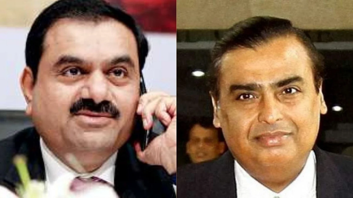 Gautam Adani (Left) and Mukesh Ambani (Right)