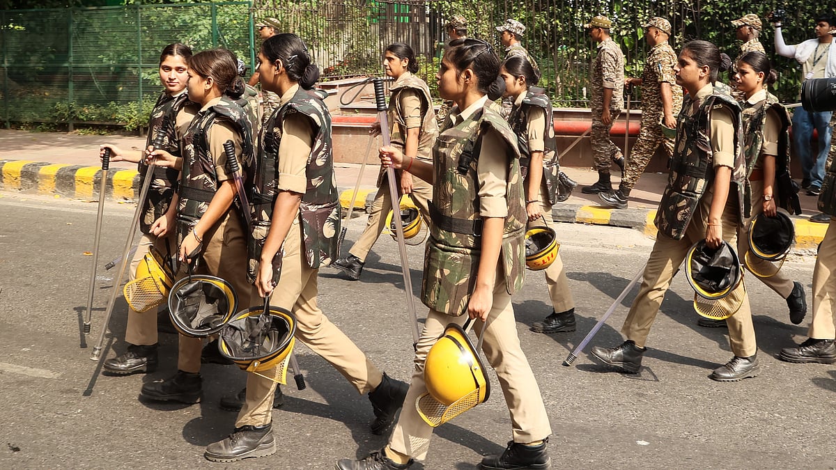 Security tightened at Connaught Place ahead of protest against CEC Gyanesh Kumar.