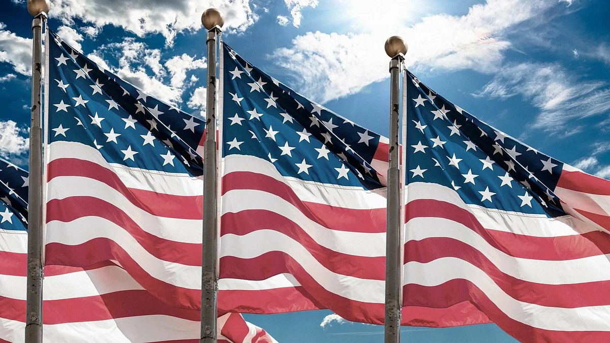 Representative image on US flags.