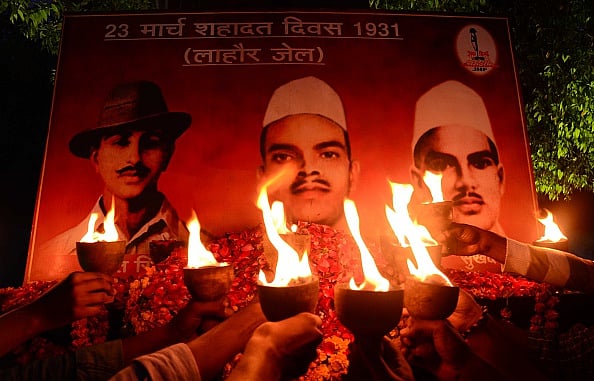 इलाहाबाद में भगत सिंह और उनके साथियों को श्रद्धांजलि / फोटो : Prabhat Kumar Verma/Pacific Press/LightRocket via Getty Images