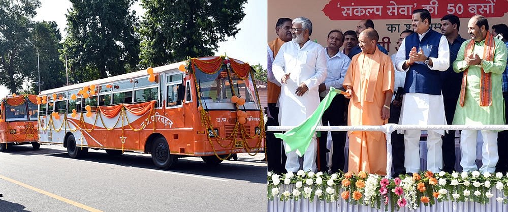 योगी की पोशाक से लेकर रोडवेज की बसों तक, अब सबकुछ भगवा है यूपी में