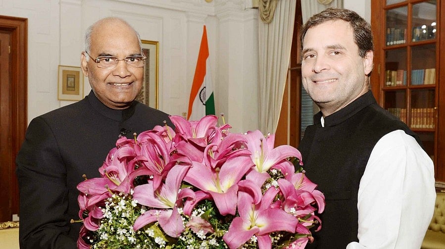 कांग्रेस अध्यक्ष बनने के बाद पहली बार राहुल गांधी ने राष्ट्रपति रामनाथ कोविंद से की औपचारिक मुलाकात
