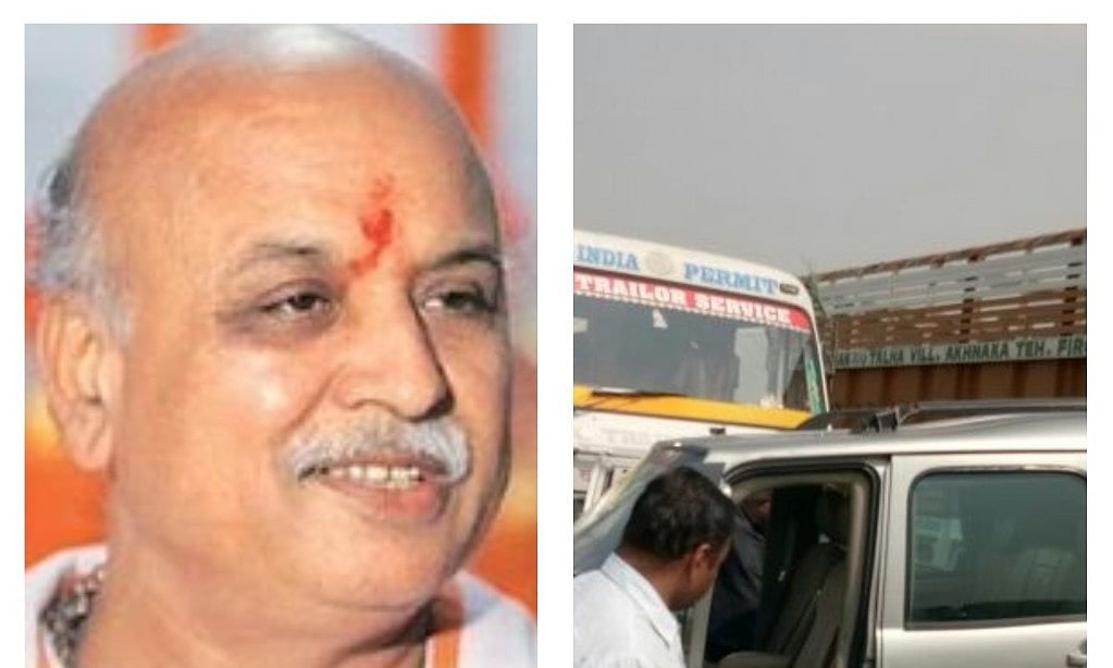 विहिप नेता प्रवीण तोगड़िया की कार को ट्रक ने मारी टक्कर, घटना के बाद उन्होंने कहा, ‘हत्या की हो रही है साजिश’